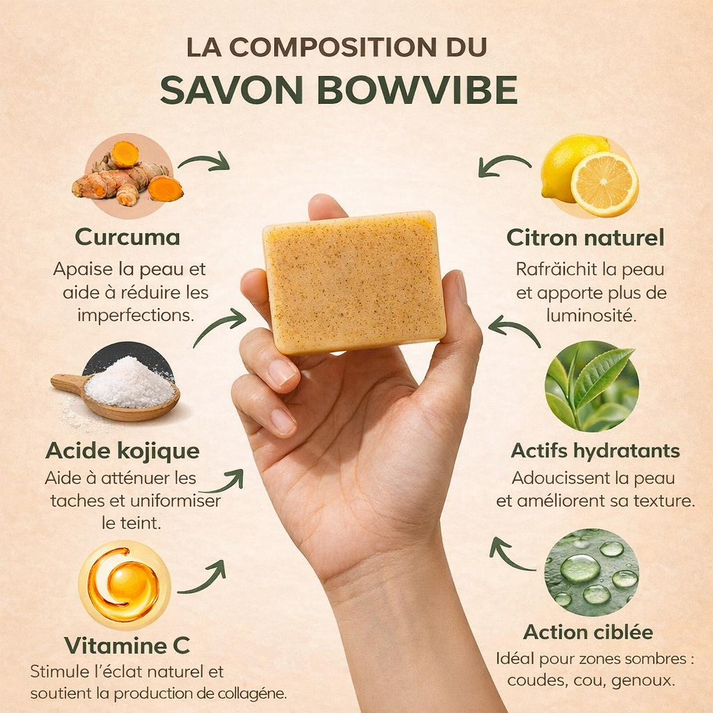 Savon Bowvibe Anti-Taches au Curcuma